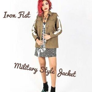 Iron Fist Coat Bone-In Olive Green/Khaki Fatigue Military Style Jacket Coat